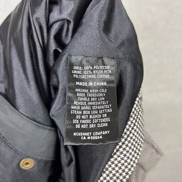 FootJoy DryJoy Mens M Full Zip Jacket Houndstooth Pattern Convertible Vest - Picture 12 of 12